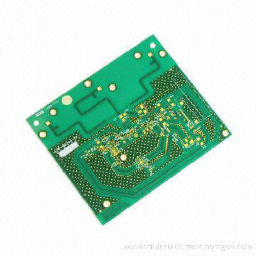 Six-layered PCB with Green Solder Mask, 1oz Copper Thickness and White Silkscreen